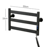 Electric Heated Towel Rack Modern 3 Bars Compact Warmer For Small Bathroom Timer Multi-Level Temperature Space Saving - Image 6