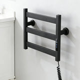 Electric Heated Towel Rack Modern 3 Bars Compact Warmer For Small Bathroom Timer Multi-Level Temperature Space Saving - Image 4