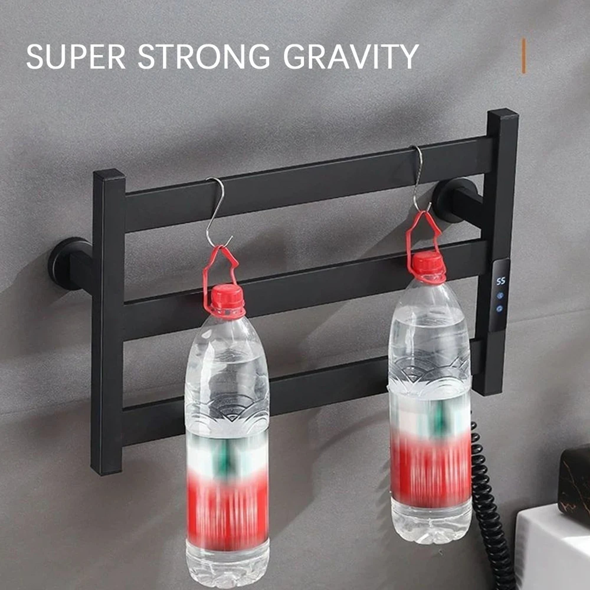 Electric Heated Towel Rack Modern 3 Bars Compact Warmer For Small Bathroom Timer Multi-Level Temperature Space Saving - Image 5