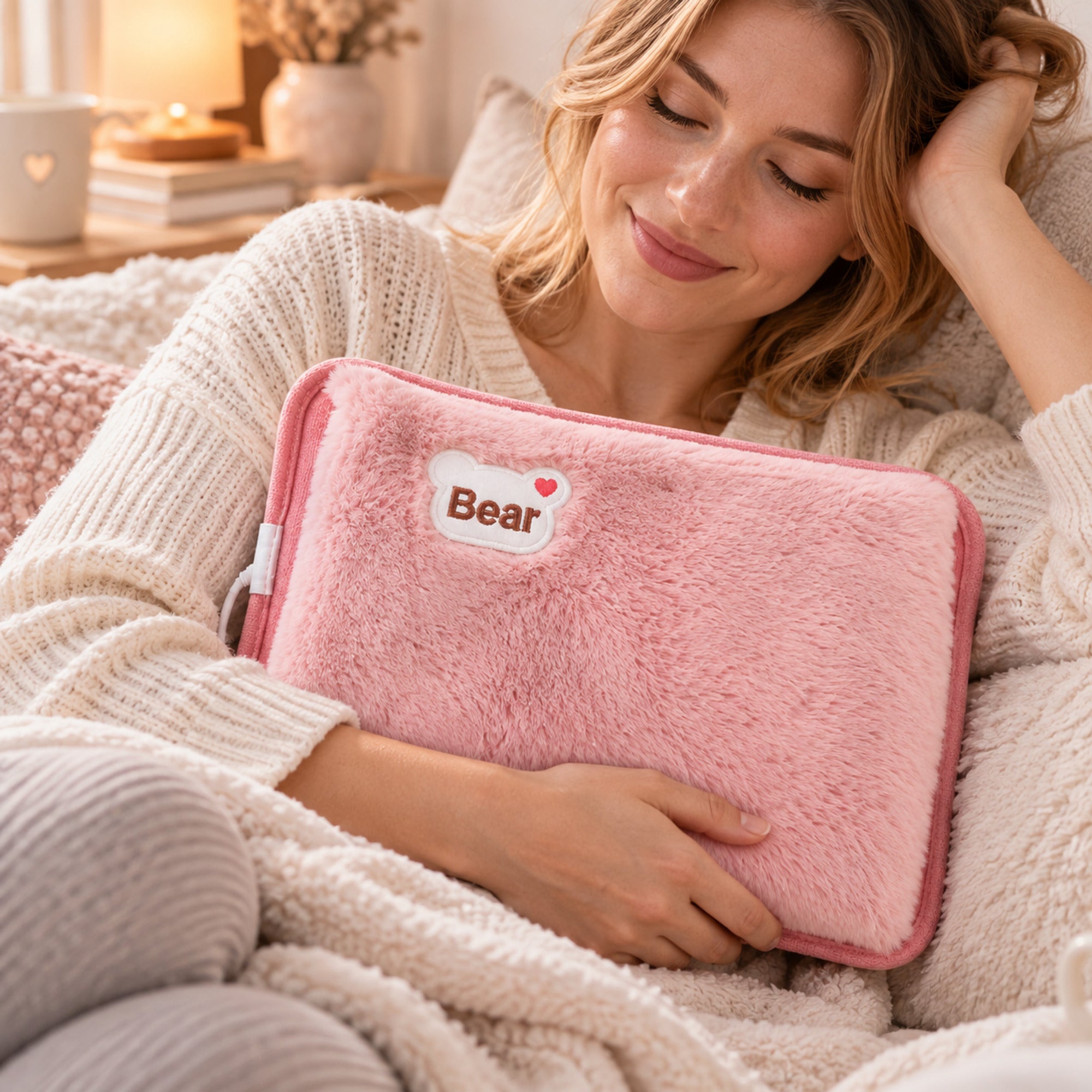 Electric Heating Pad With Soft Plush Cover - Image 2