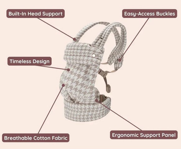Ergonomic Baby Carrier With Four Adjustable Positions And Soft Breathable Cotton - Image 11