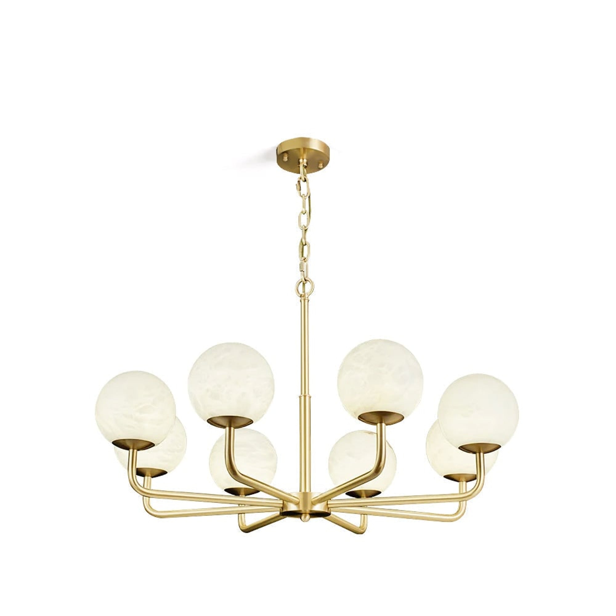 Erich Alabaster Elegance Globe Chandeliers - Image 1