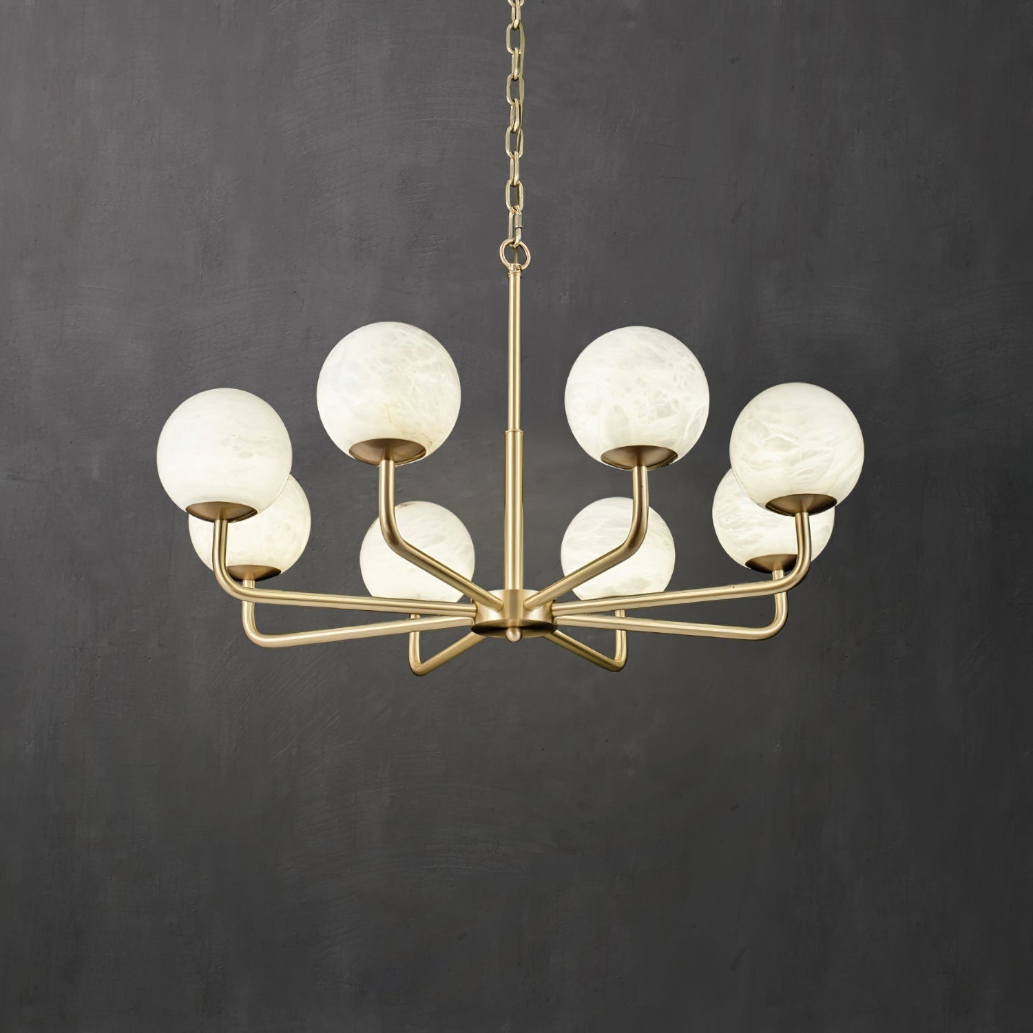 Erich Alabaster Elegance Globe Chandeliers - Image 11