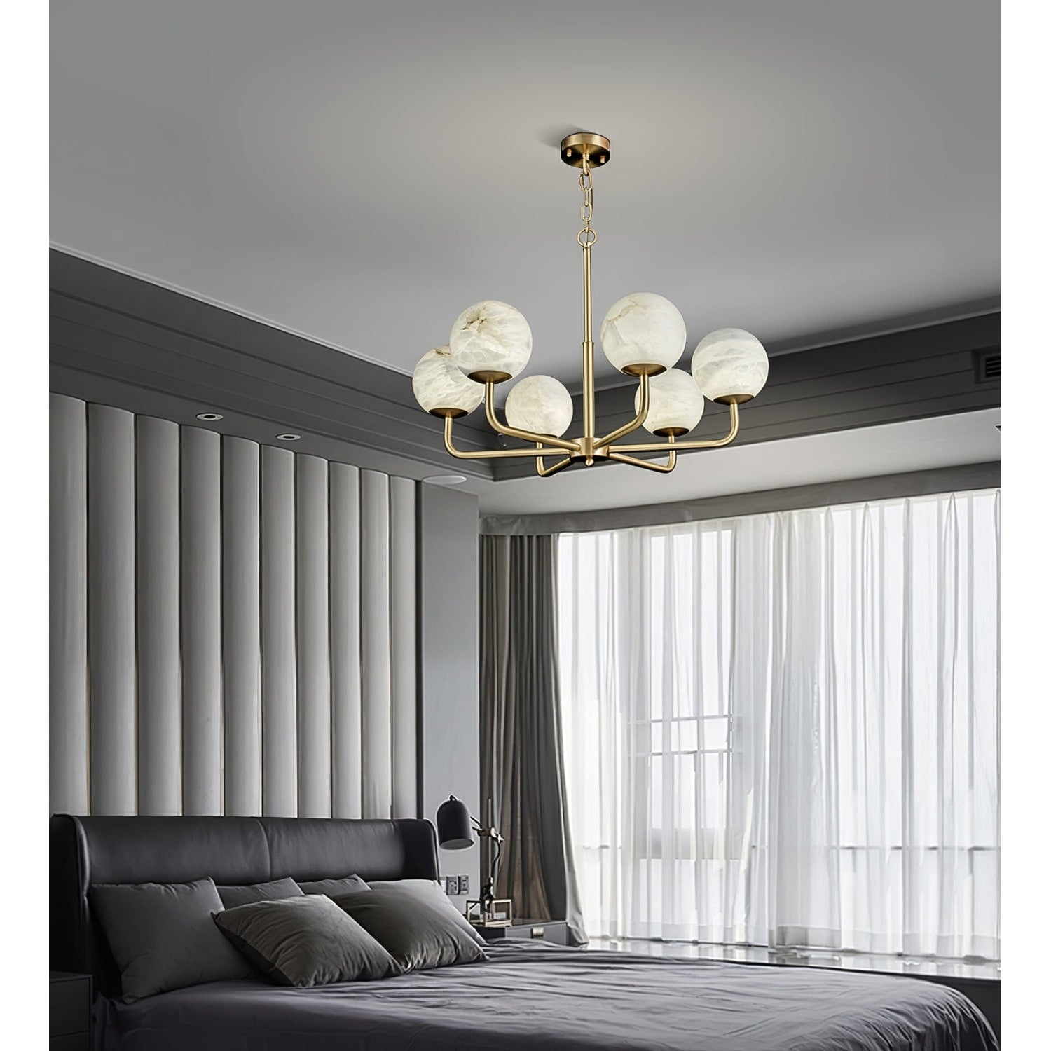 Erich Alabaster Elegance Globe Chandeliers - Image 18