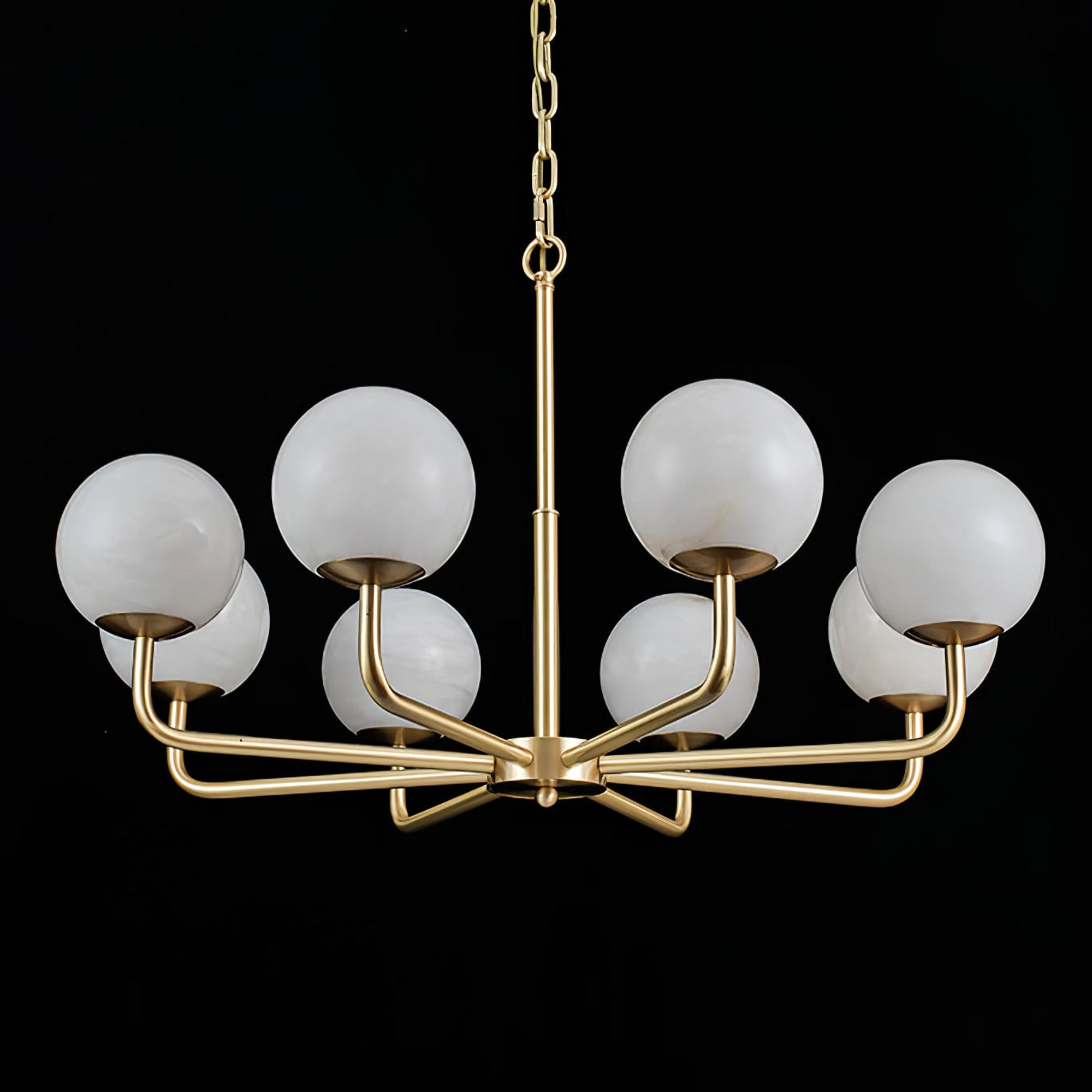 Erich Alabaster Elegance Globe Chandeliers - Image 5
