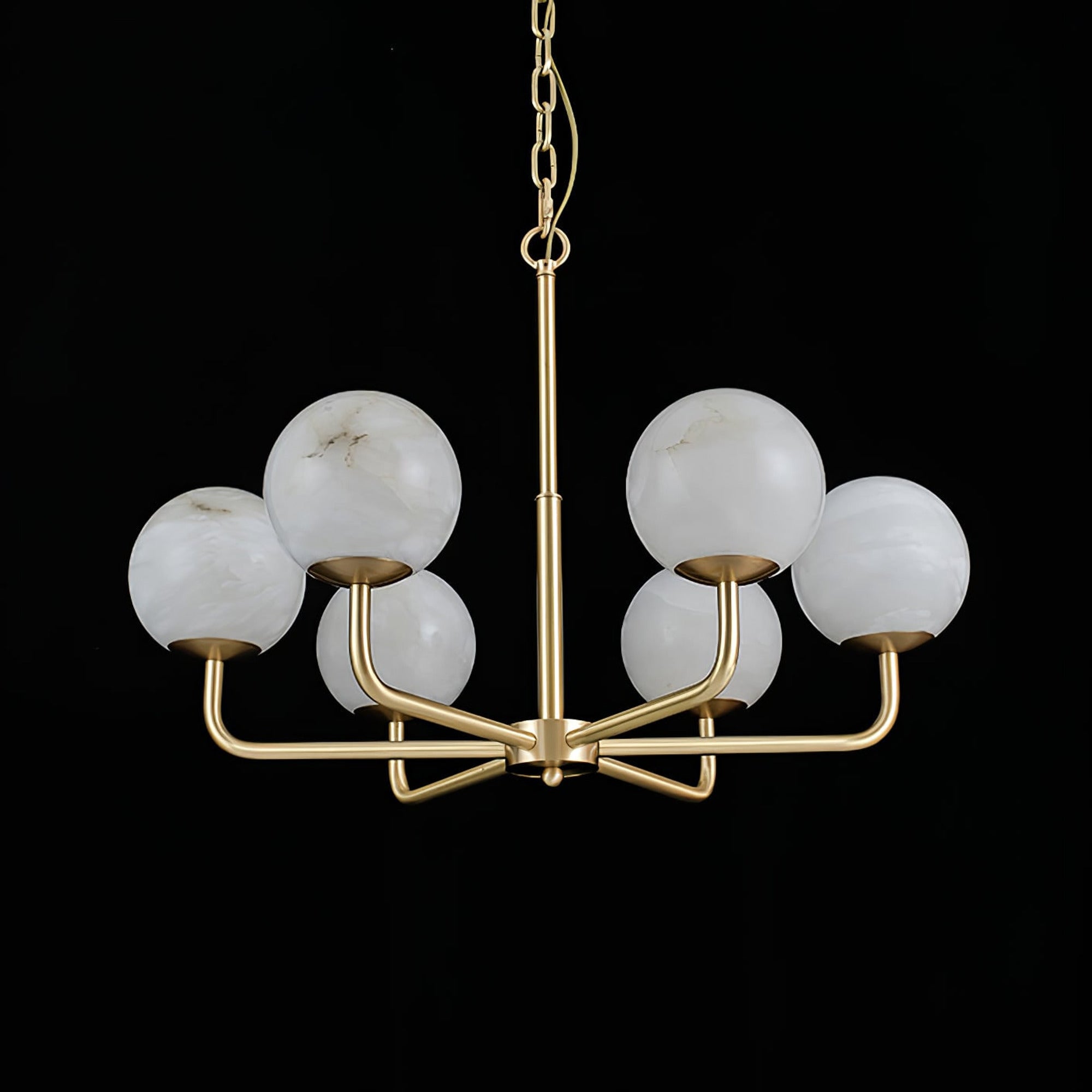 Erich Alabaster Elegance Globe Chandeliers - Image 7