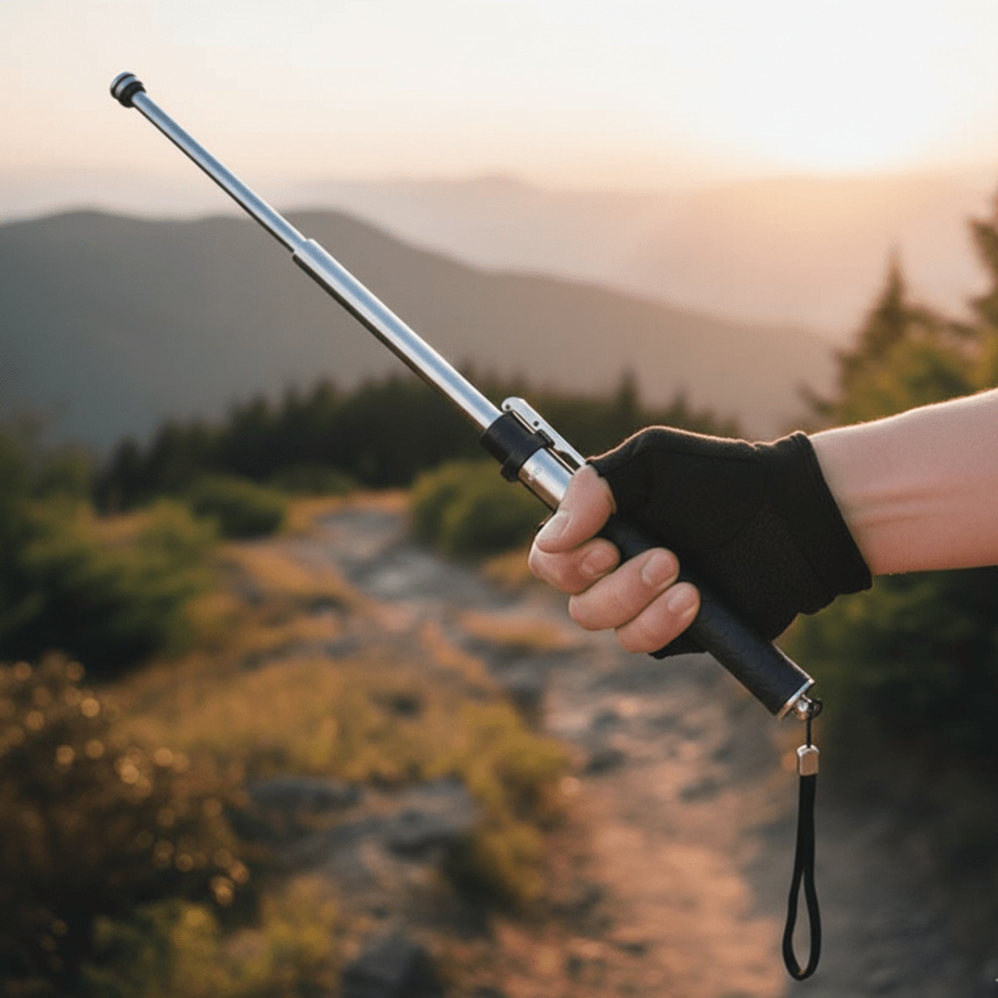 Expandable Baton With Spring-Loaded Telescopic Design And Glass Breaker For Hiking And Personal Safety - Image 1