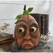 Expressive Pumpkin Decor Halloween Lanterns & Candlelight Unique Handpainted Resin Decorations - Image 1