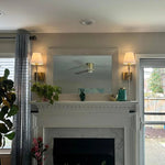 Modern Fabric Wall Sconce 1-Light Lasson Living