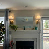 Modern Fabric Wall Sconce 1-Light Lasson Living