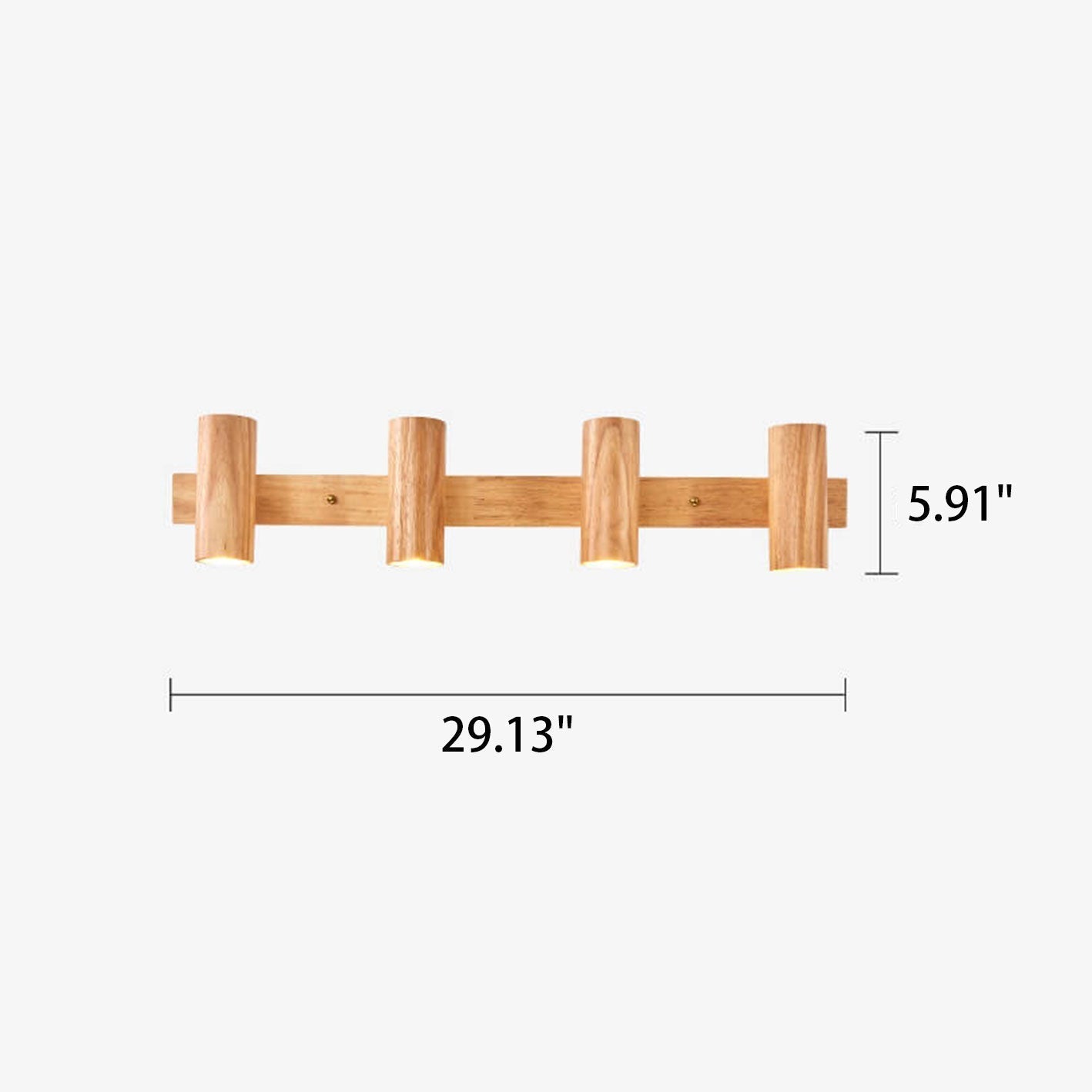 Modern Wooden Cylinder LED Wall Light | 1-Light Lasson Living