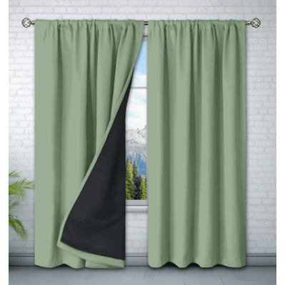 Fabric Rod Pocket Thermal Insulating Curtain Single Panel - Image 4