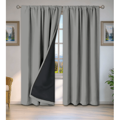 Fabric Rod Pocket Thermal Insulating Curtain Single Panel - Image 7