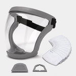 Face Shield With Replaceable Filters Transparent Full Face Visor With 10 Interchangeable Filters - Image 6