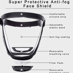 Face Shield With Replaceable Filters Transparent Full Face Visor With 10 Interchangeable Filters - Image 8
