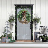 Farmhouse Christmas Wreath With Pinecones And Golden Bells - Image 4