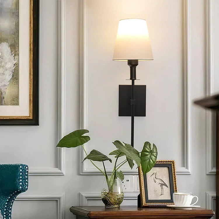 Modern Fabric Wall Sconce 1-Light Lasson Living