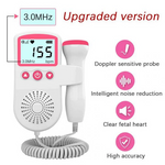 Fetal Doppler Monitor For Home Use With Backlit LCD Display Built-In Speaker And High-Sensitivity 3 MHz Handheld Probe - Image 7