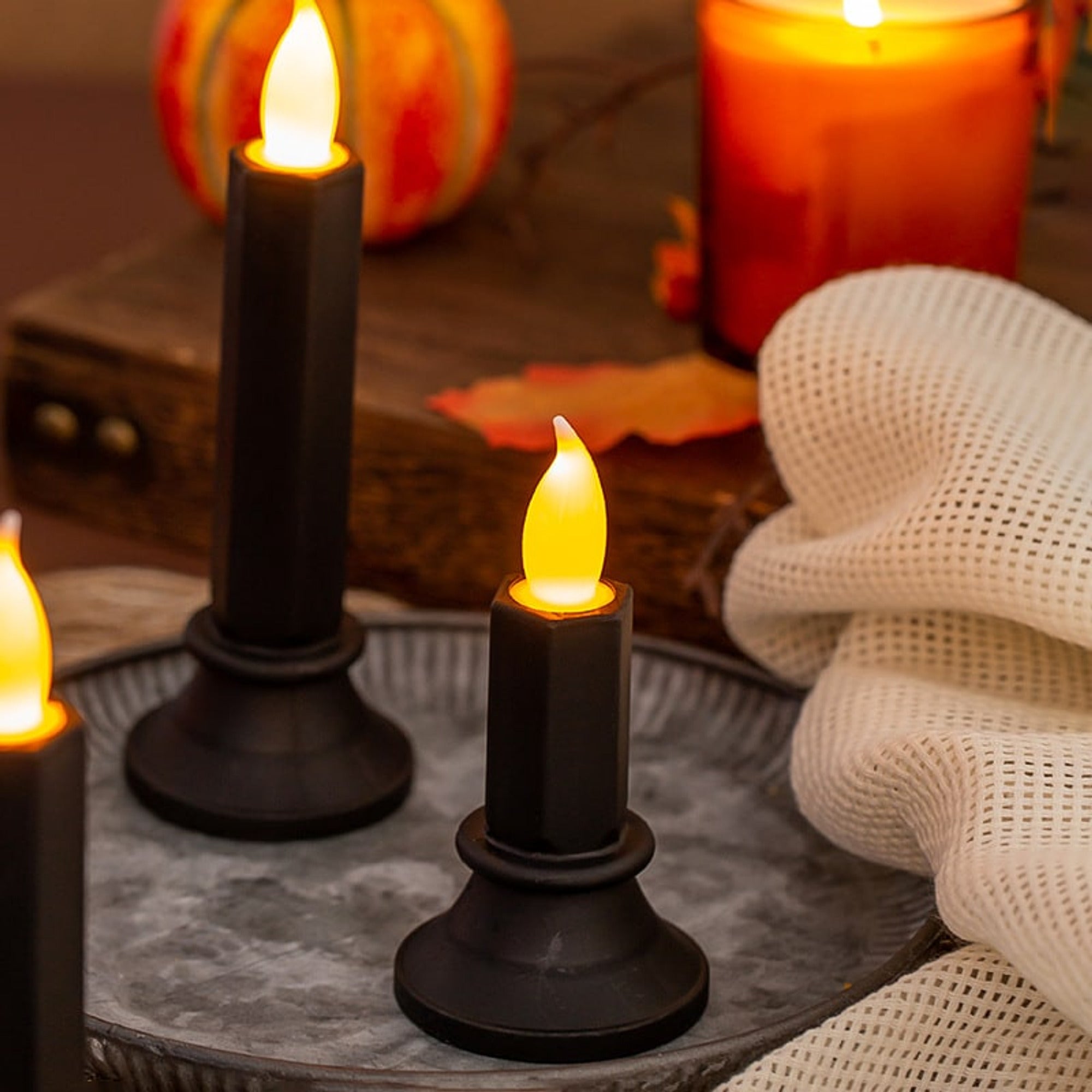 Flameless Electronic Candle Halloween Table Decorations With LED Light - Image 1