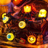 Flameless LED Battery Operated Halloween Candlelight With Spider Decoration - Image 4