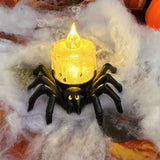 Flameless LED Battery Operated Halloween Candlelight With Spider Decoration - Image 14