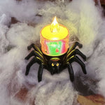 Flameless LED Battery Operated Halloween Candlelight With Spider Decoration - Image 13