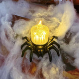 Flameless LED Battery Operated Halloween Candlelight With Spider Decoration - Image 15