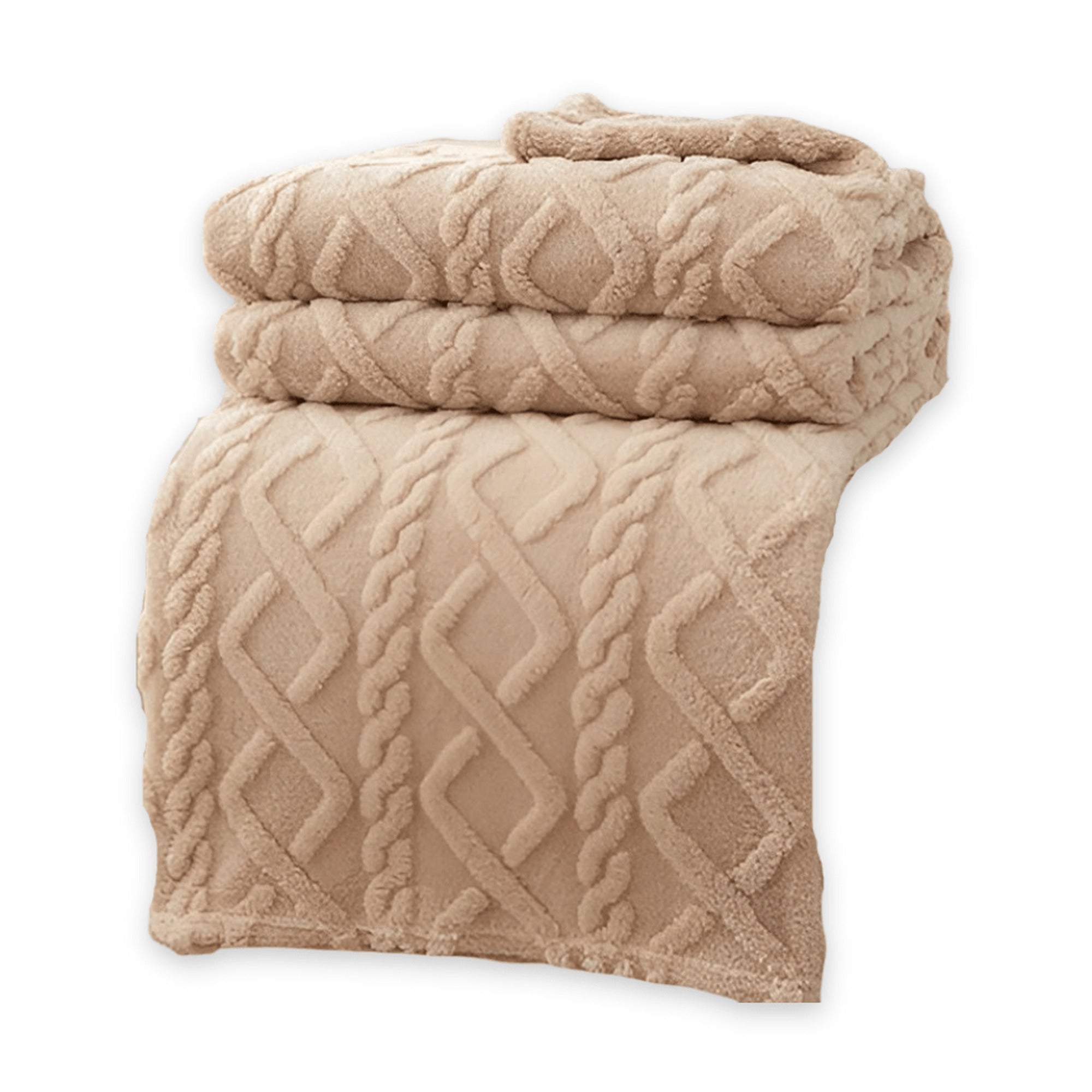 Fleece Blanket With Modern Geometric Pattern For Cosy Comfort - Image 2