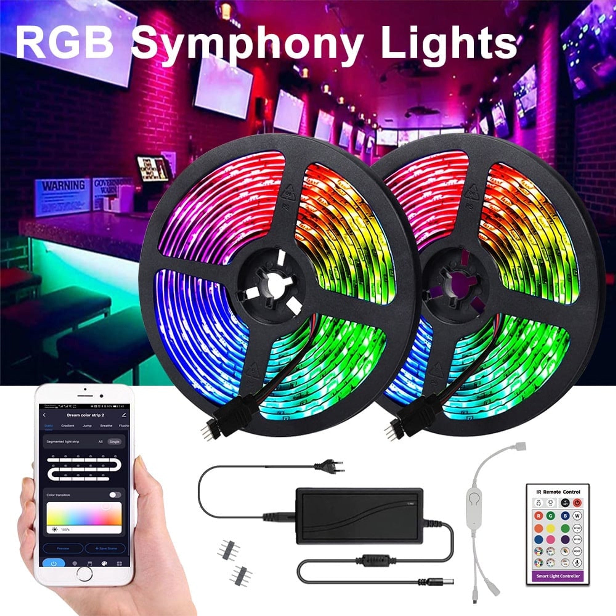 Flexible Rgb Cabinet Strip Lights With Remote Control - Image 1