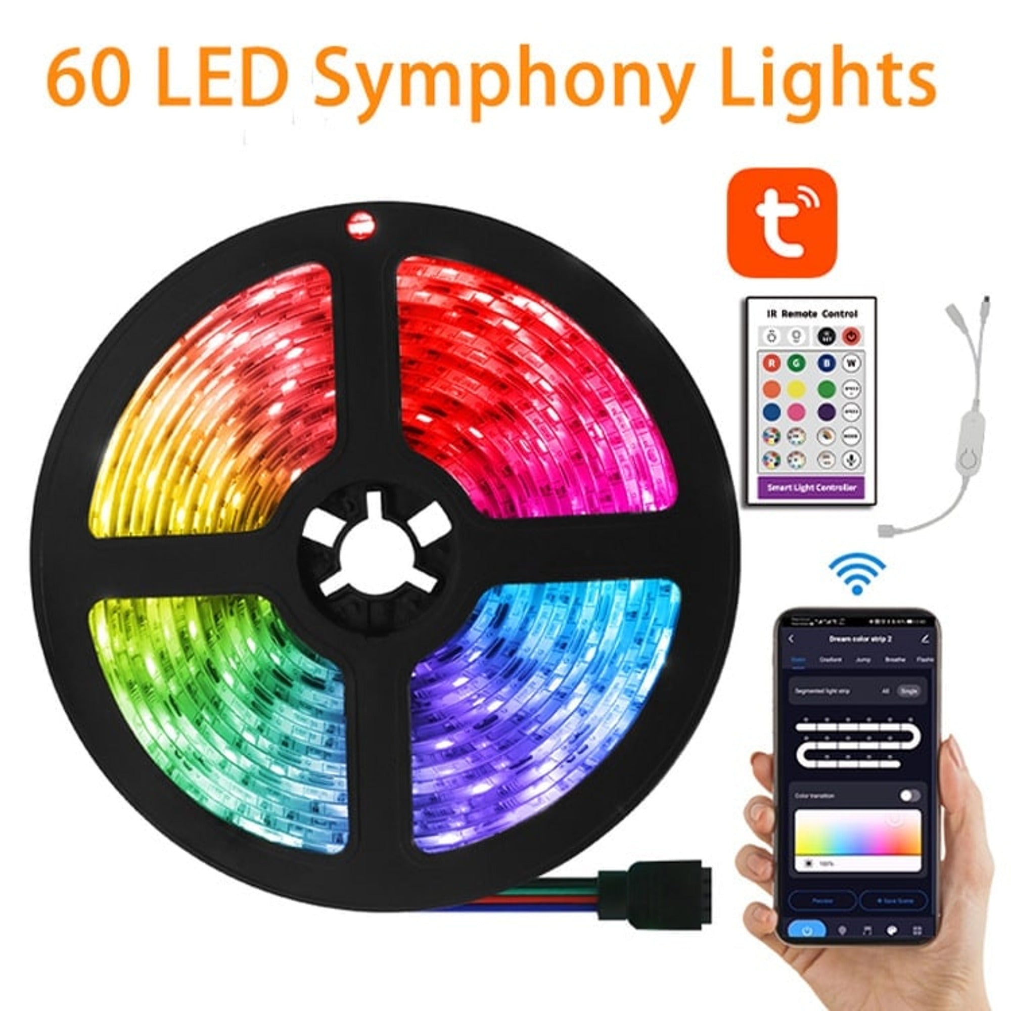 Flexible Rgb Cabinet Strip Lights With Remote Control - Image 2