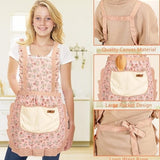 Floral Cooking Apron With Pockets Adjustable Fit For Stylish Kitchen Protection - Image 9