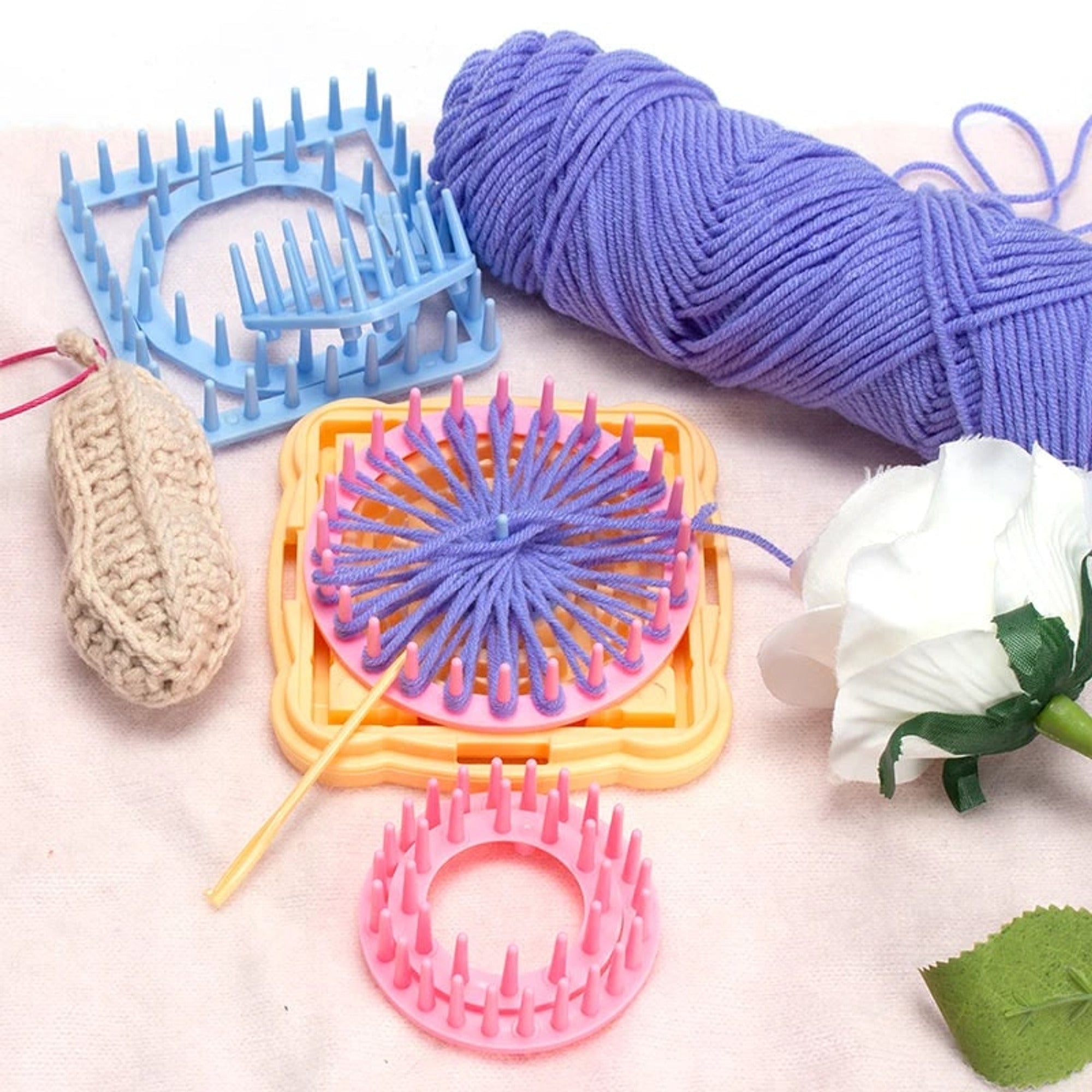 Flower Knitting Loom Set For Diy Weaving And Crochet Projects - Image 5