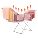 Foldable Electric Clothes Drying Rack With Heated Bars Energy Efficient Indoor Airer - Image 1