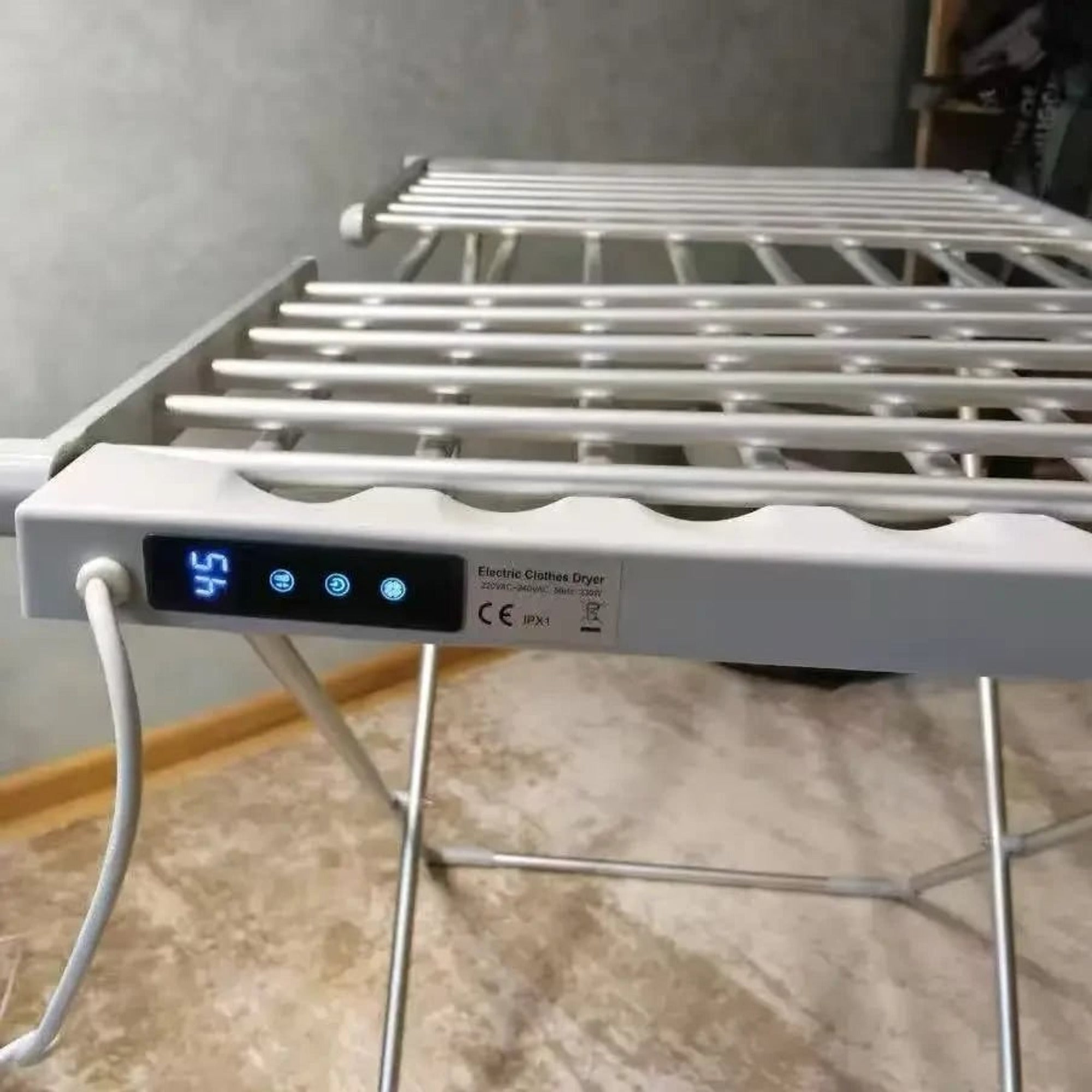 Foldable Electric Clothes Drying Rack With Heated Bars Energy Efficient Indoor Airer - Image 7