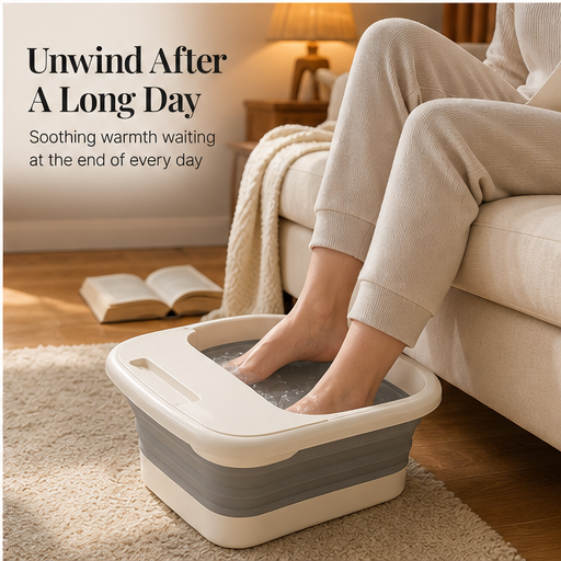 Foldable Foot Spa Tub With Acupressure Nodules Collapsible Design For Easy Storage - Image 10