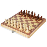 Folding Chess Board With Solid Wood Pieces And Magnetic Closure - Image 2