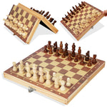 Folding Chess Board With Solid Wood Pieces And Magnetic Closure - Image 4