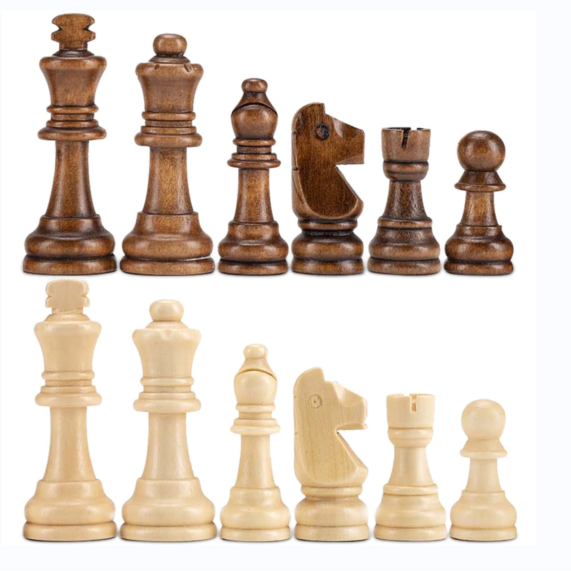 Folding Chess Board With Solid Wood Pieces And Magnetic Closure - Image 1