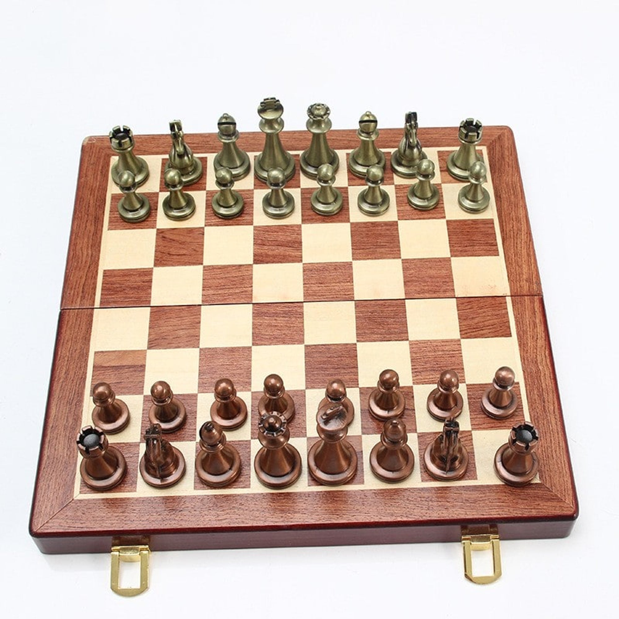 Folding Chess Set With Metal Alloy Pieces European Competitive Educational Toy - Image 2