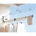 Folding Clothes Drying Rack Wall Mounted With Suction Cup Fixation Par Ventouse In Black And Silver Aluminum - Image 9