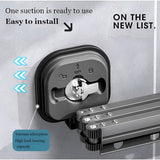 Folding Clothes Drying Rack Wall Mounted With Suction Cup Fixation Par Ventouse In Black And Silver Aluminum - Image 14