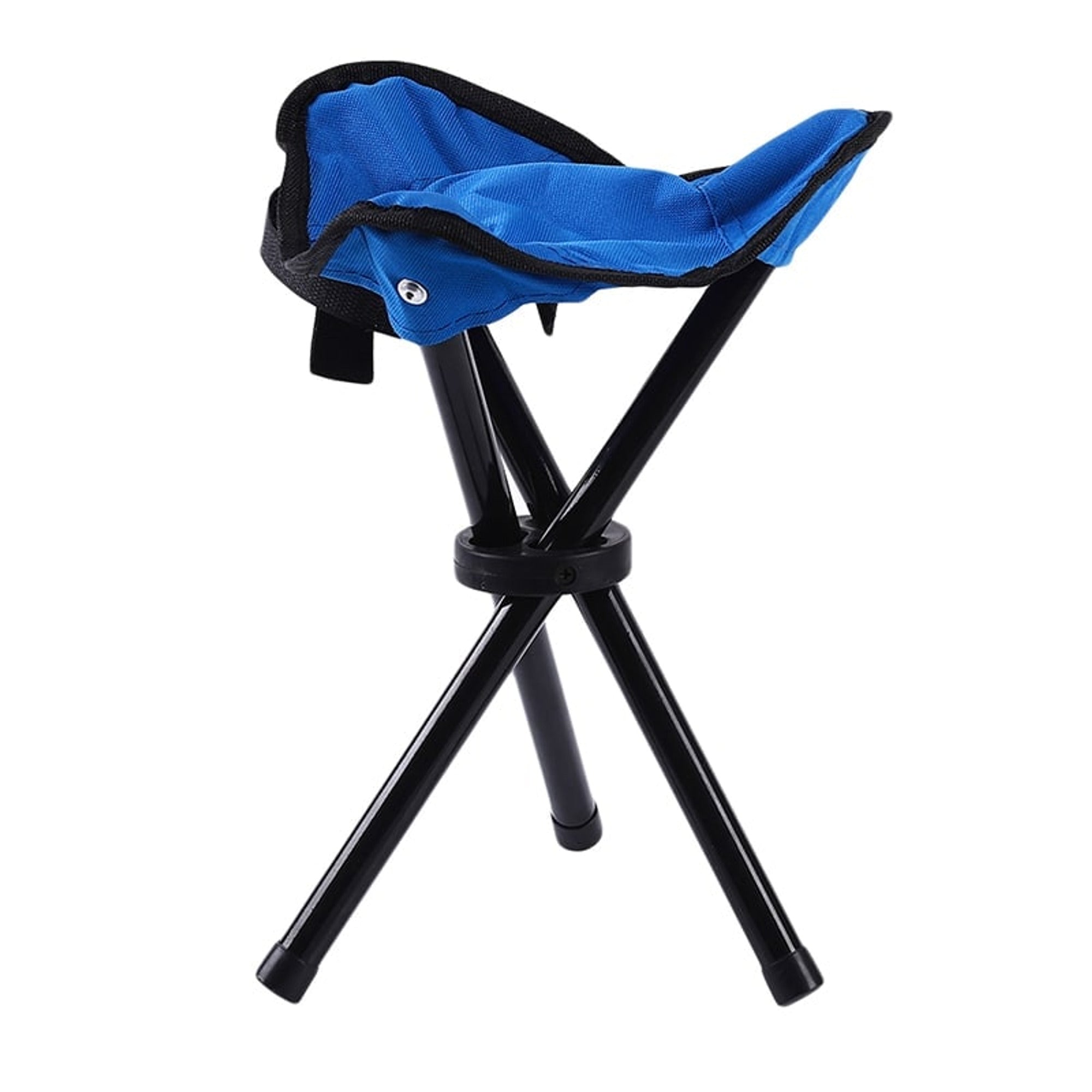 Folding Tripod Stool Collapsible Fabric Seat Metal Frame - Image 3