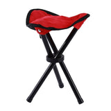 Folding Tripod Stool Collapsible Fabric Seat Metal Frame - Image 4