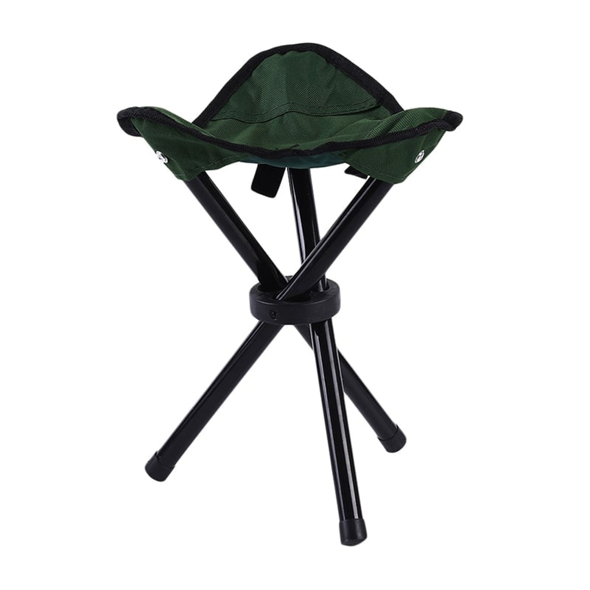 Folding Tripod Stool Collapsible Fabric Seat Metal Frame - Image 6