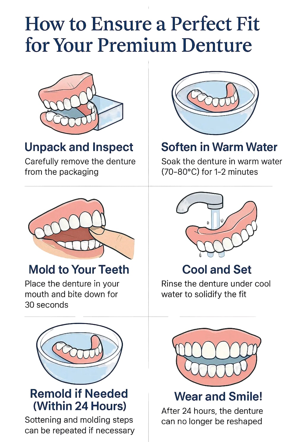 Functional Dentures Self-Moulding No-Slip Fit For A Secure Natural Smile - Image 9