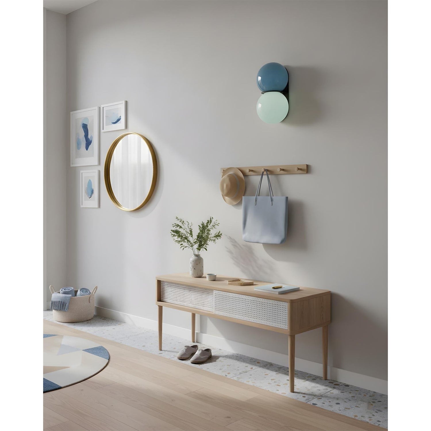 Glass Globe Sconces Wall Light With Stacked Spheres - Image 3
