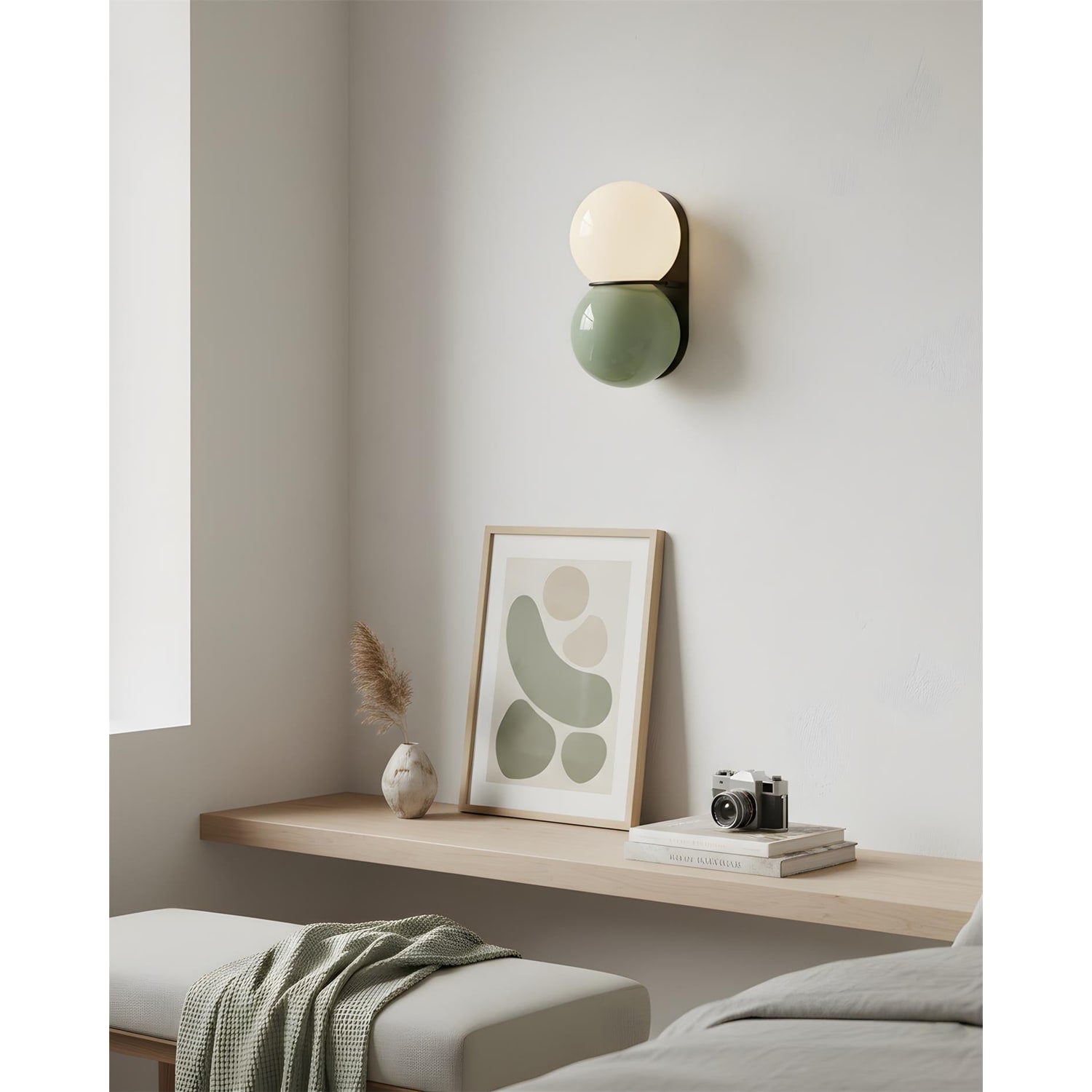 Glass Globe Sconces Wall Light With Stacked Spheres - Image 4