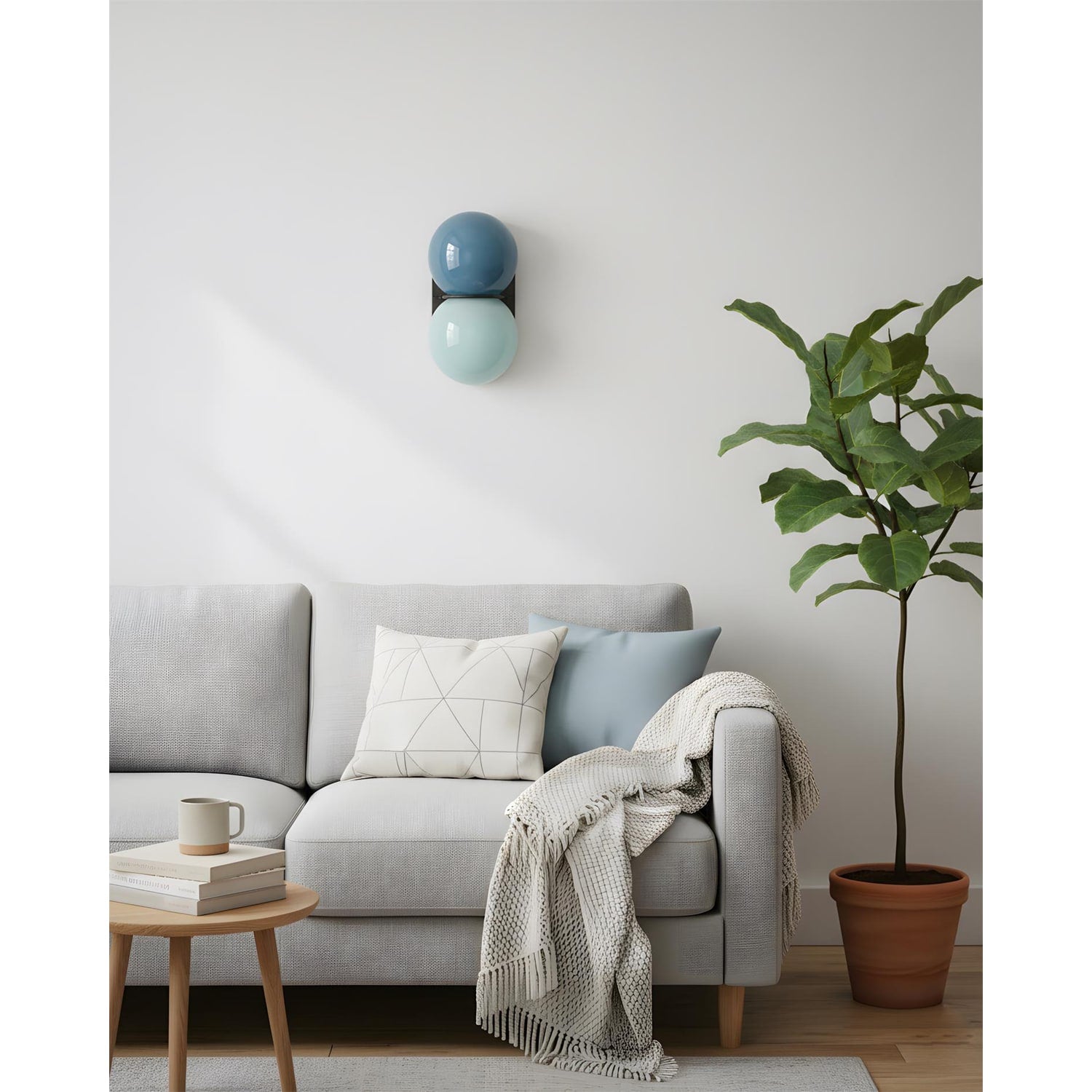 Glass Globe Sconces Wall Light With Stacked Spheres - Image 6