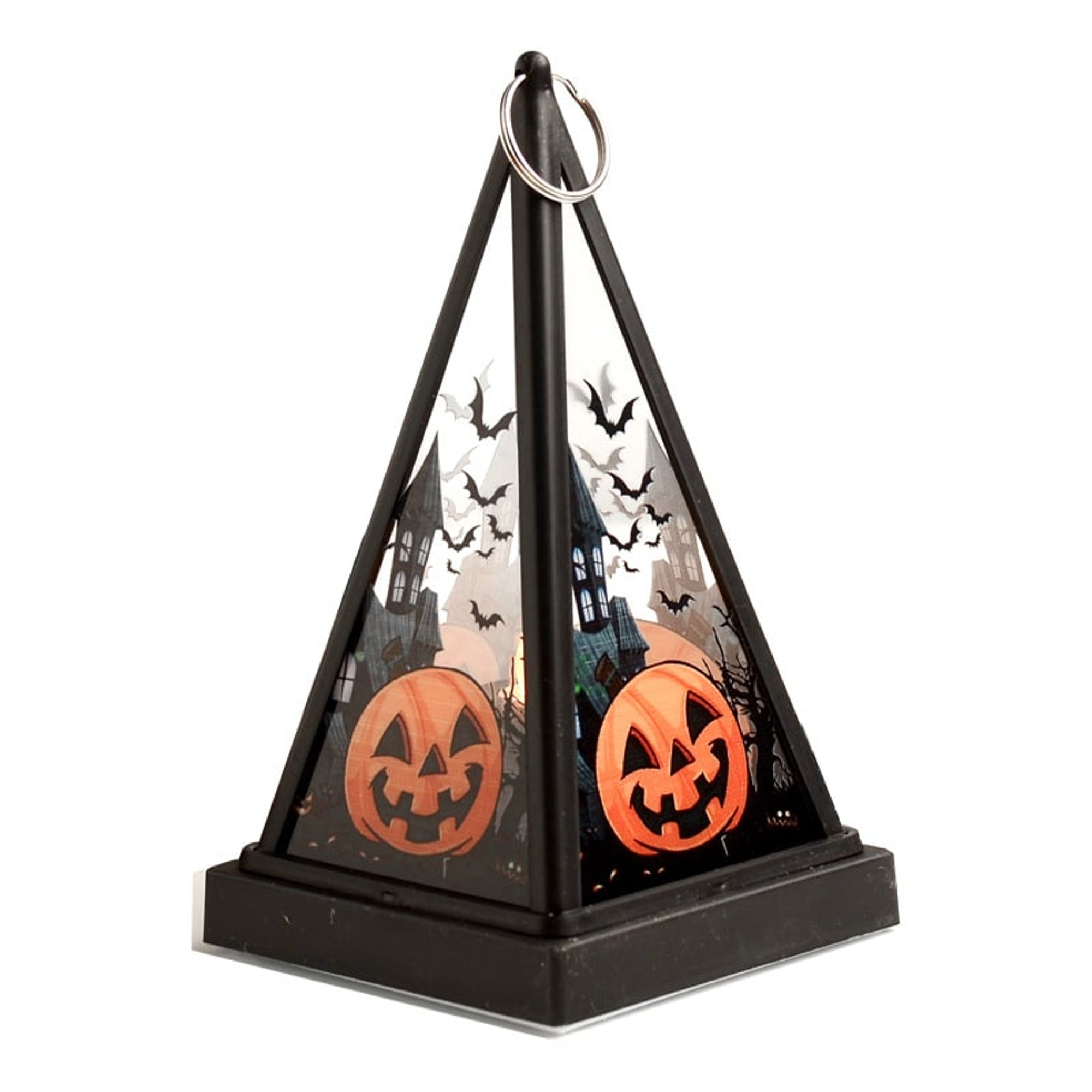 Glass Halloween Lantern With Tea Light Candleholder - Image 2