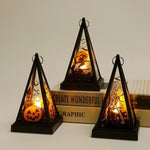 Glass Halloween Lantern With Tea Light Candleholder - Image 9